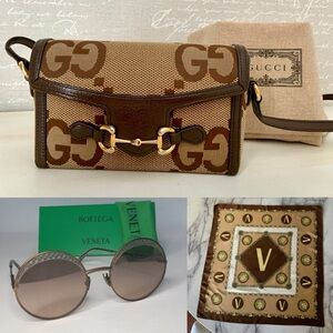 Gucci Brown and Gold Shoulder Bag